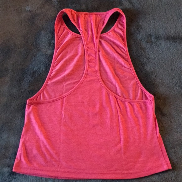Pink Muscle Workout Running Weightlifting Tank Top Tee Shirt - Picture 2 of 3